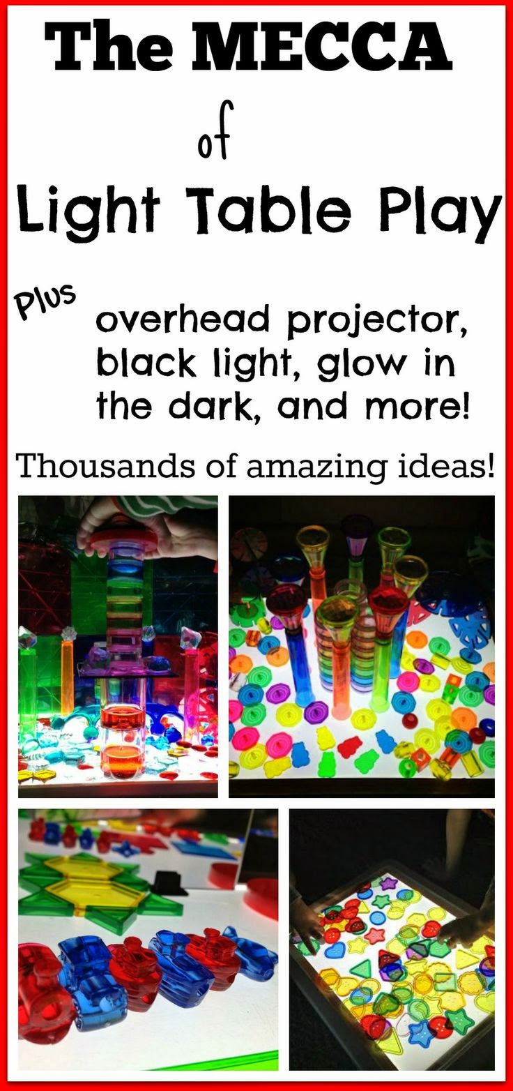 amazing light table activities, ideas, play, and learning