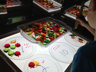 light table fine motor and math