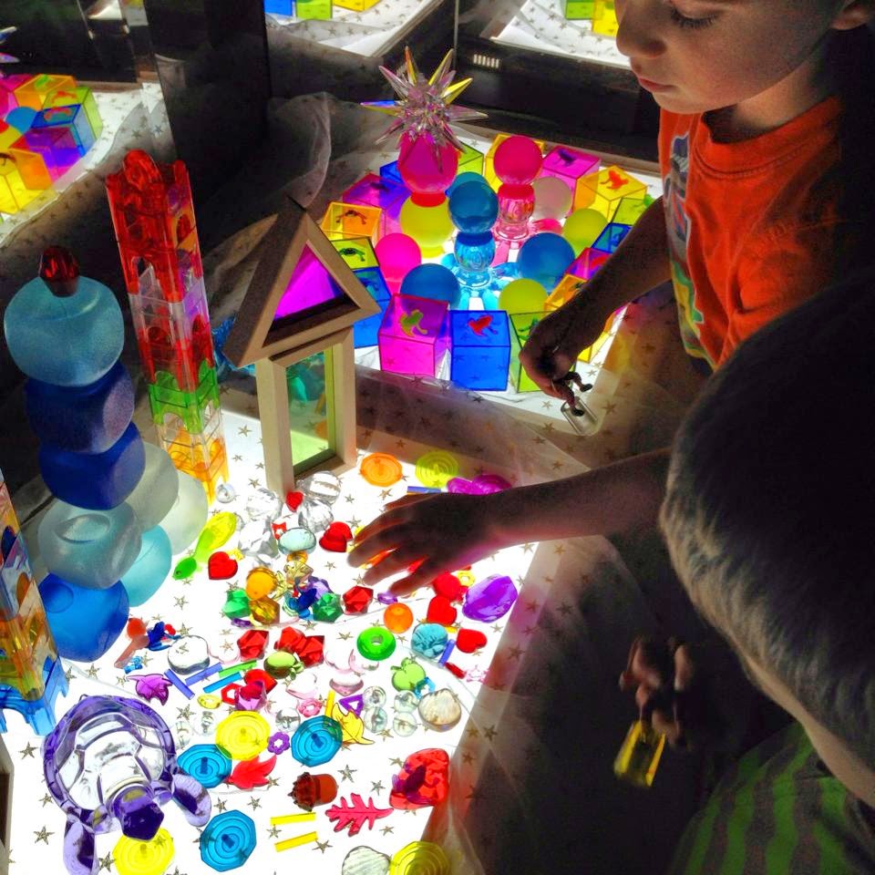 light table ideas using fabric